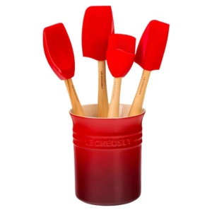 Classic Utensil Crock W/set Of 5 Craft Spatulas