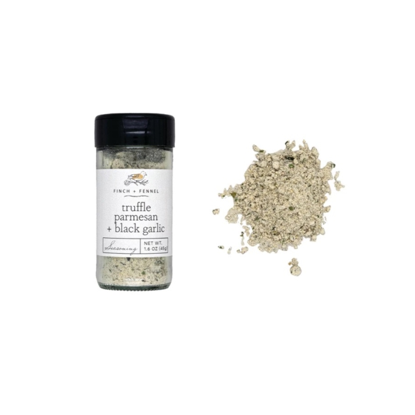 Finch + Fennel Truffle Parm & Garlic Seasoning 1.6oz Glass Jar Ff0024