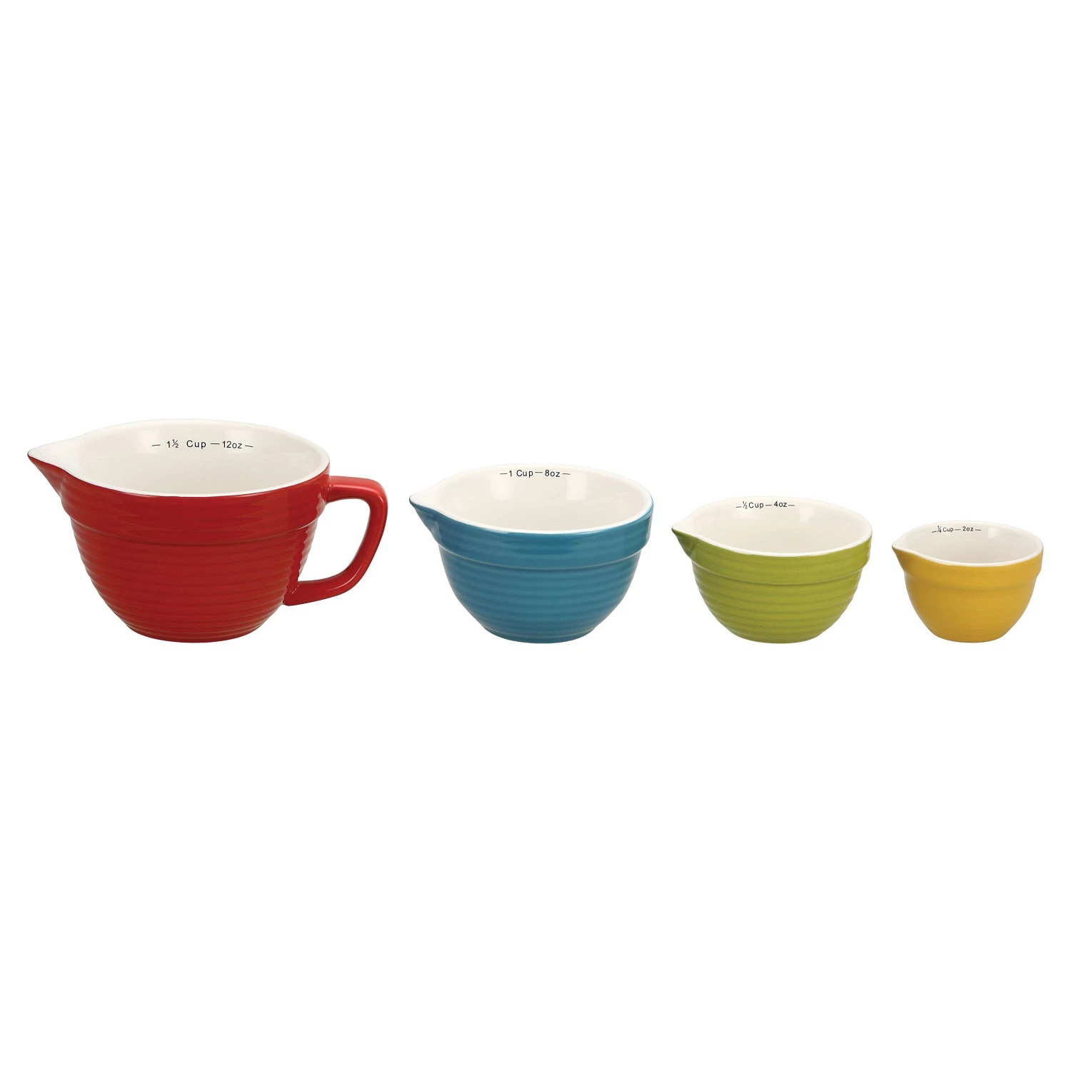 Cc Everyday S/4 Stoneware Batter Bowl Measuring Cups Da1805