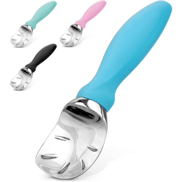 Zulay Kitchen Ice Cream Scooper With Soft Easy Handle And Lid Opener