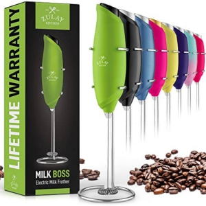 Zulay Kitchen One Touch Handheld Milk Frother