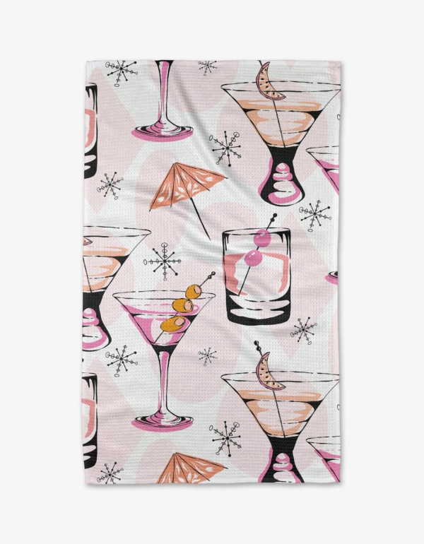 Geometry Cocktail Hour Tea Towel