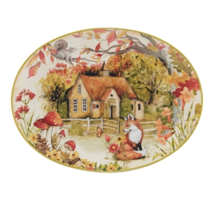 Certified International Woodland Critters Oval Platter 16in X 12in