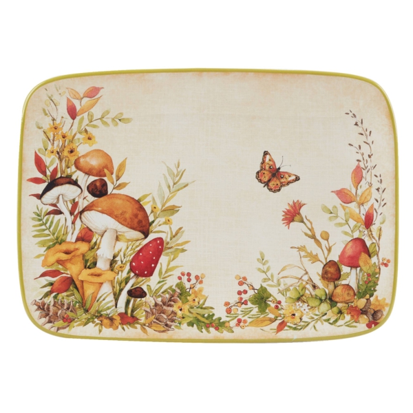 Certified International Woodland Critters Rectangular Platter 14in X 10in