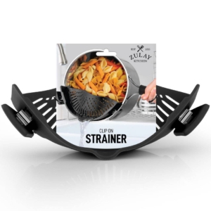 Zulay Kitchen Silicone Strainer With Small Mouth Hangable & Shelf Ready