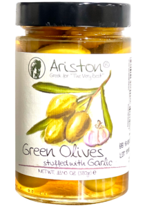 Ariston Specialties Ariston Green Olives Stuffed Garlic 13.40oz