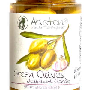 Ariston Specialties Ariston Green Olives Stuffed Garlic 13.40oz