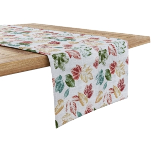 Ruvanti 100% Cotton Table Runner By Ruvanti Stamped Leaves