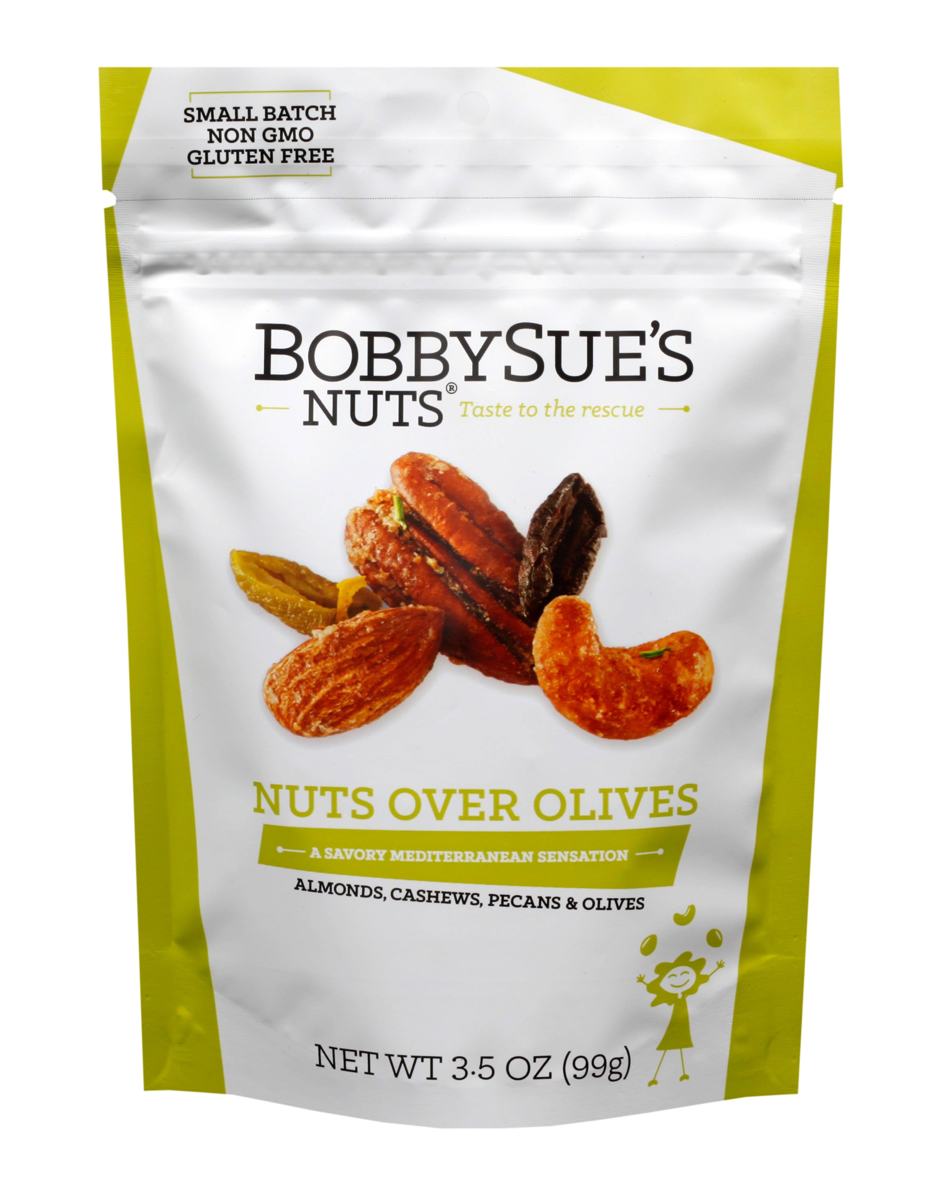 Bobbysue's Nuts Nuts Over Olives Nuts 3.5oz Bag