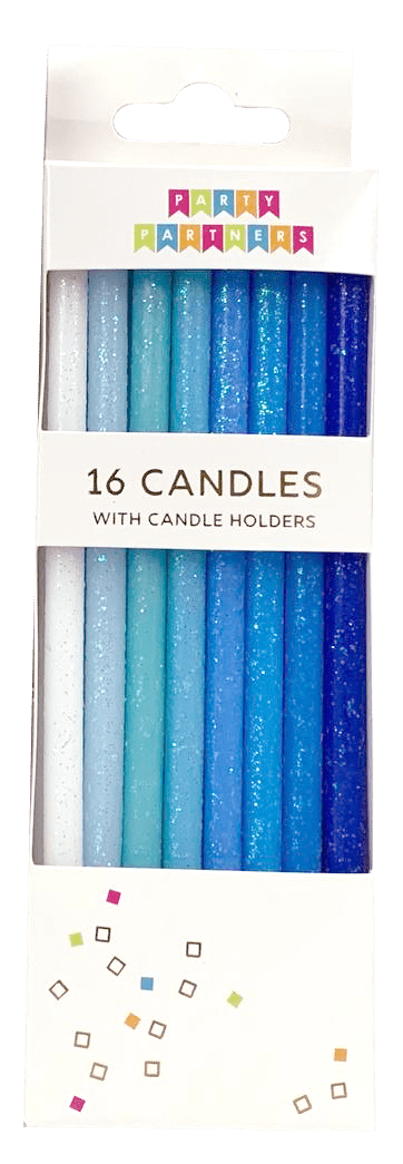 Party Partners Tall Blue Gradient 16 Candle Set
