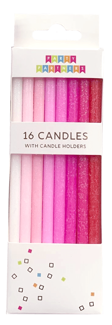 Party Partners Tall Pink Gradient 16 Candle Set