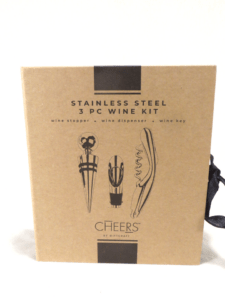 Cheers By Giftcraft 3pc Wine Kit