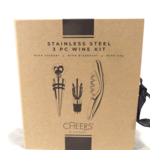 Cheers By Giftcraft 3pc Wine Kit