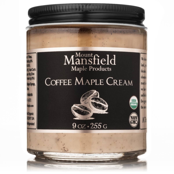 Mount Mansfield Maple Products Coffee Infused Organic Vermont Maple Cream 9oz Jar