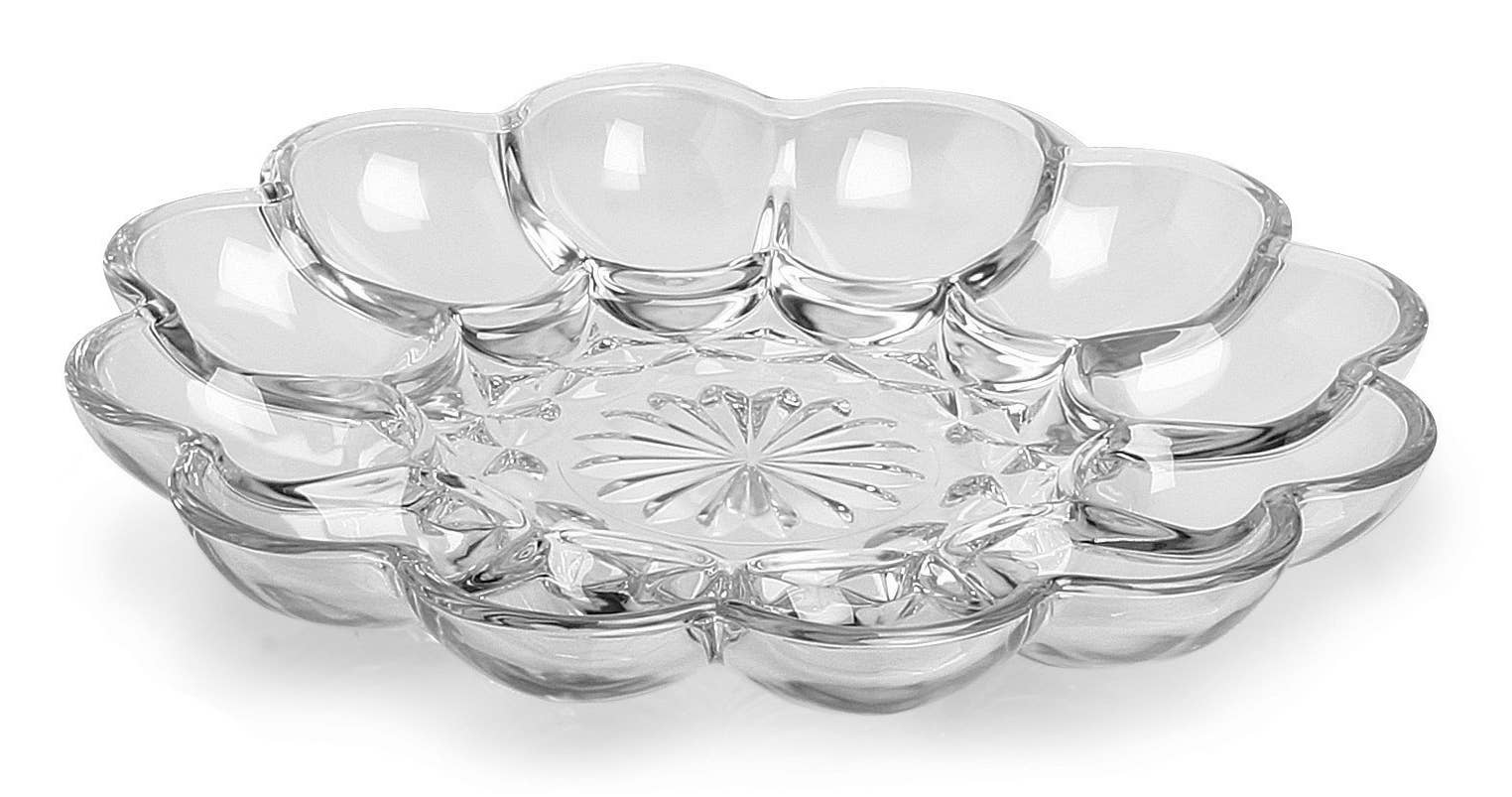 Fox Run Brands Anchor Hocking Egg Plate Presence, 6" X 8.75" X 10.25"