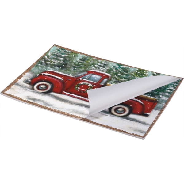 Primitives By Kathy Red Truck Paper Placemat Pad