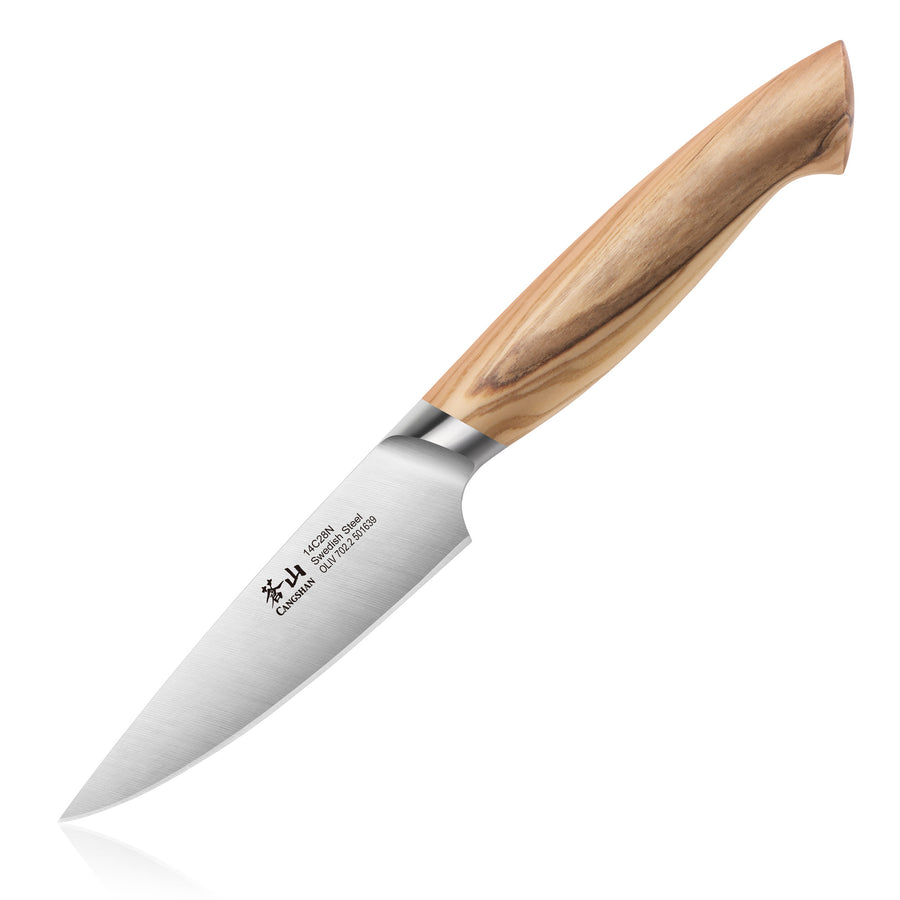 Cangshan Oliv Series 3.5 Inch Paring Knife, Forged Swedish 14c28n Steel