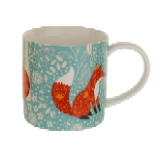 Ulster Weavers Foraging Fox Red Fox Trees Florals Blue Mug