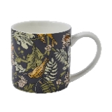 Ulster Weavers Finch And Flower William Morris Mug 250ml Dishwasher & Microwave Safe Ceramic New Bone China Blue Coffee Mug With Floral & Flowers Traditional Kitchen Accessories Navy Blue Vintage Mug