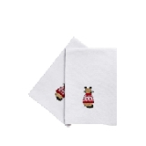 Ulster Weavers Christmas Napkins, Festive, 100% Cotton, Ideal For Holiday Celebration, 2 Pack, Cats In Waiting, Red & Cream