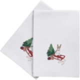 Ulster Weavers Christmas Napkins, Festive, 100% Cotton, Ideal For Holiday Celebration, 2 Pack, Merry Mutts, Red