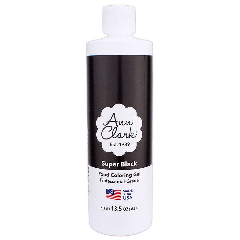 Ann Clark – Super Black Food Coloring Gel, Extra Large 13.5 oz. Bottle