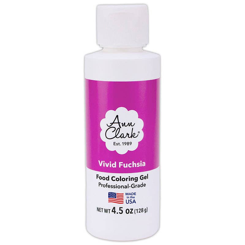 Ann Clark – Vivid Fuchsia Food Coloring Gel, 4.5 oz. Bottle