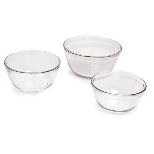 Anchor Hocking Glass Food Prep And Mixing Bowls, 3 Piece