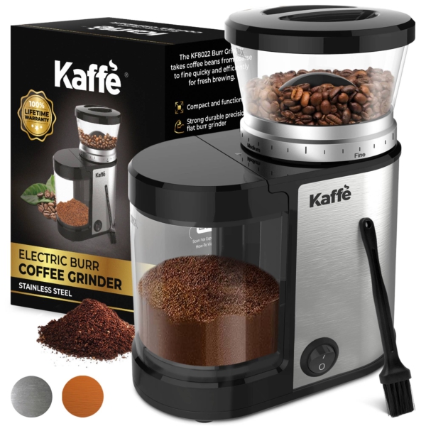 Kaffe Kaffe Electric Burr Coffee Grinder Stainless Steel 5.5 Oz