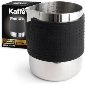 Kaffe Stainless Steel Milk Frothing Pitcher (20oz) Anti Burn Sle