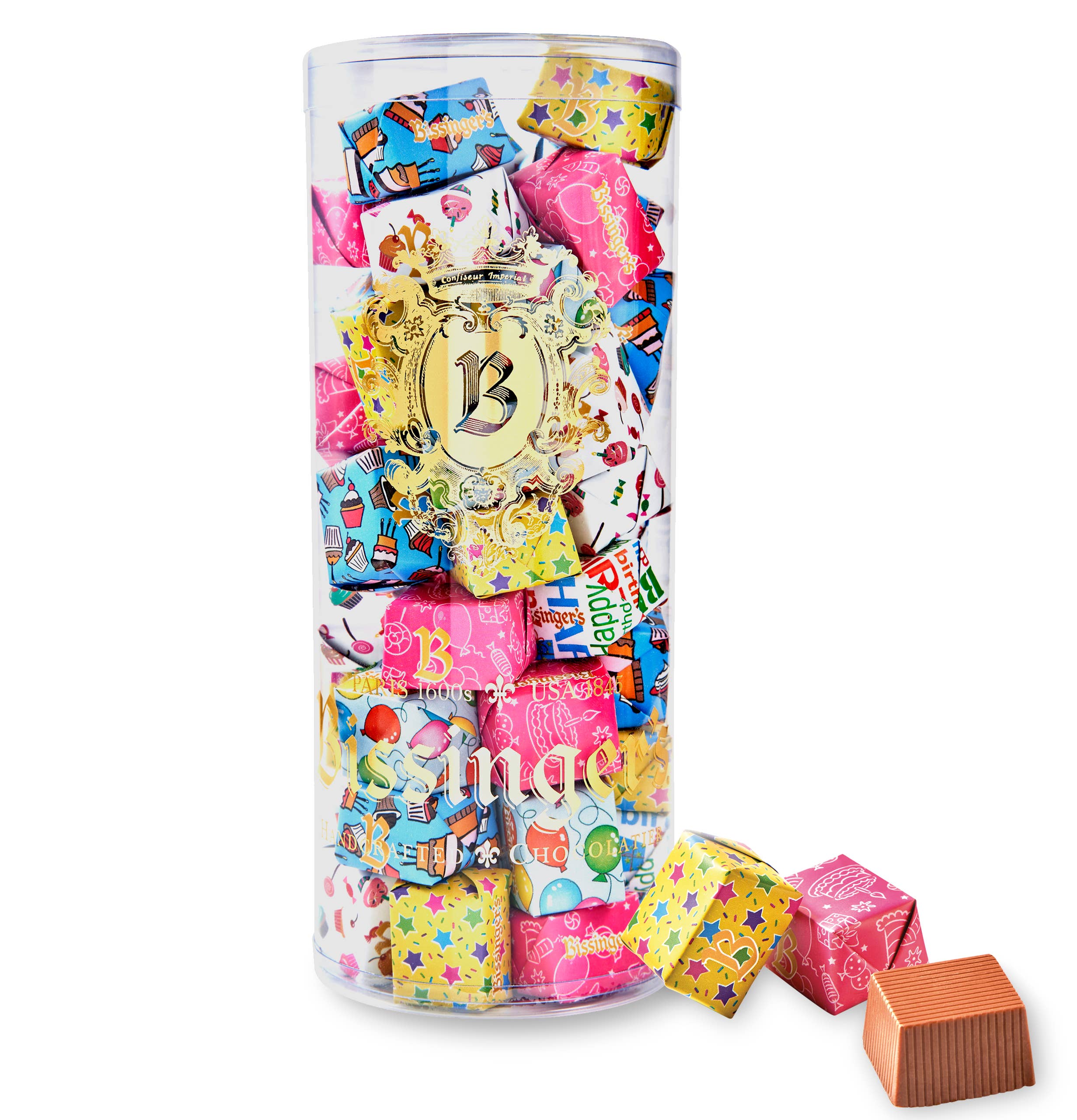 Bissinger’s – Bissinger’s Solid Milk Chocolate Birthday Presents Tube