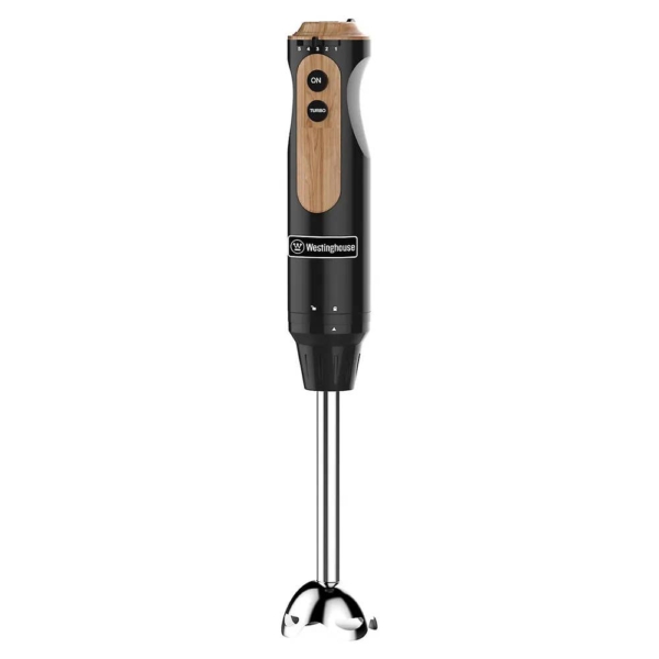 Westinghouse 500w Multispeed Hand Blender Black And Faux Wood Series