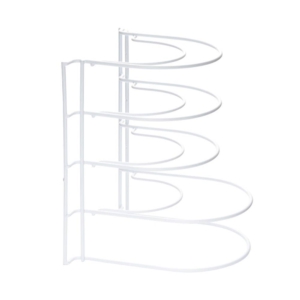 Ybm Home Inc. Pan And Pot Lid 5 Tier Organizer Rack Holder White