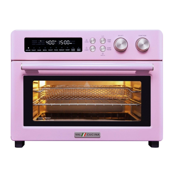 Val Cucina 10 In 1 Air Fryer Toaster Oven Classic Pink