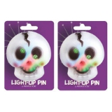 Spooky Fun Lights Up Halloween Skull Bones Pin