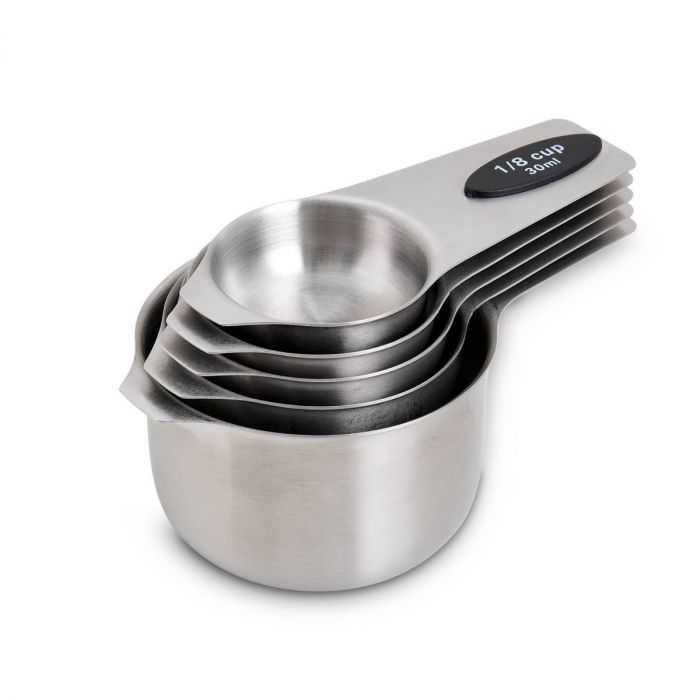 Stainless Steel Magnetic Measuring Cups, 5 Piece Set, #22184