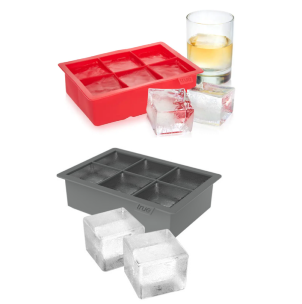 True Colossal™ Silicone 2" Ice Cube Tray Gray Or Red