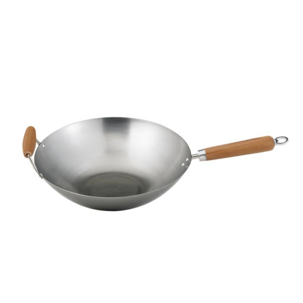 Helen's Asian Kitchen Carbon Steel Stir Fry Pan, 14in, #97004