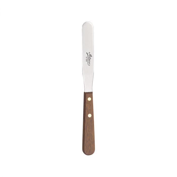 Ateco Wooden Handle Icing Spatula, 4in, #1384