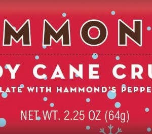 Hammond's Candies Chocolate Bar Candy Cane Crunch Dark