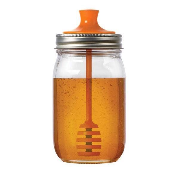 Fox Run Brands Jarware Honey Dipper Lid For Regular Mouth Mason Jar