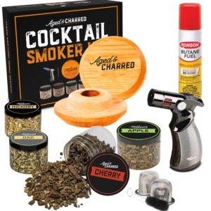 Aged & Charred Smoke Lid Kit A Cocktail Smoker Kit With Butane