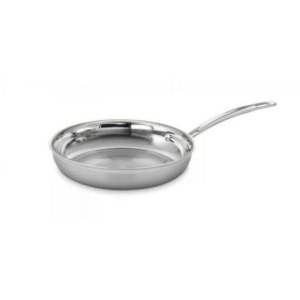 Cuisinart Classic Mutliclad Pro 10" Stainless Steel Tri Ply Skillet Mcp22 24n Silver: Dishwasher & Induction Safe Fry Pan