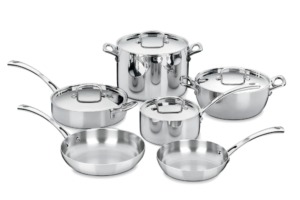 Cuisinart French Classic Tri Ply Stainless Steel 10 Piece Cookware Set