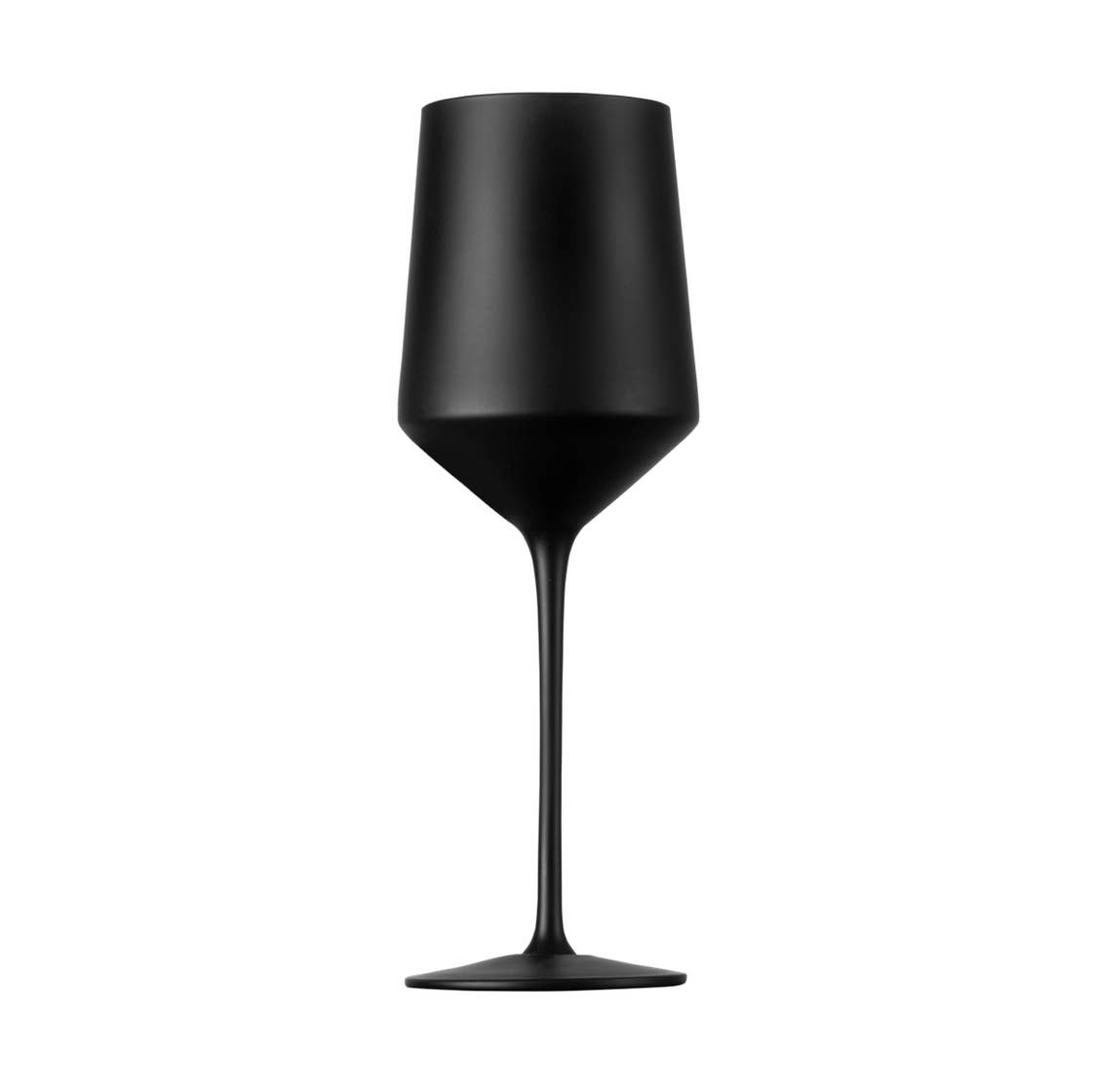Kadra Kitchenware Vikko Decor Black Matt, Hand Blown, Wine Glass, 11 Oz