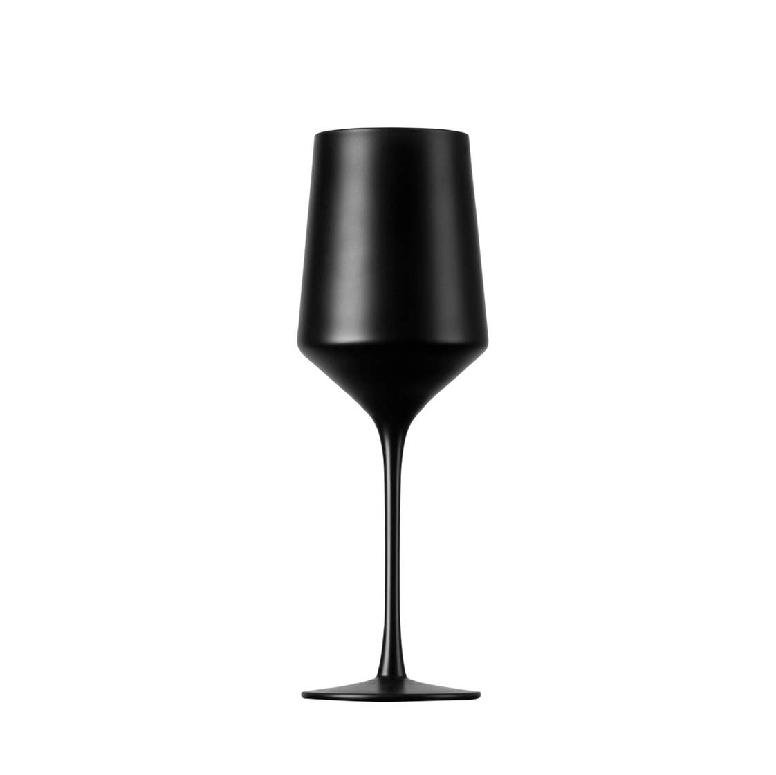 Kadra Kitchenware Vikko Decor Black Matt, Hand Blown, Wine Glass, 14 Oz