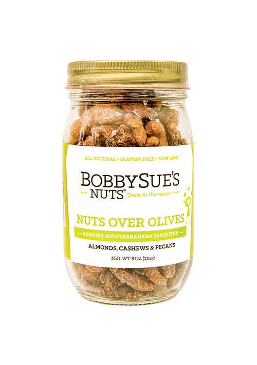 Bobbysue's Nuts Nuts Over Olives Nuts 8oz Jar