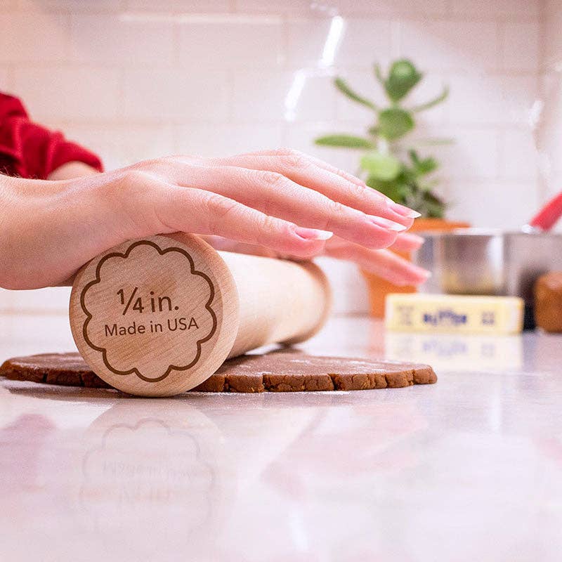 Ann Clark Perfect Cookie Rolling Pin 1/4 In. Fixed Depth