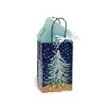 Nwp Midnight Flurry Paper Shopping Bags Rose Size 5.25 X 3.5 X 8.25in.