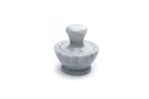 Fox Run Brands Fox Run Marble Mortar And Pestle, White, 4" X 4" X 4.25"